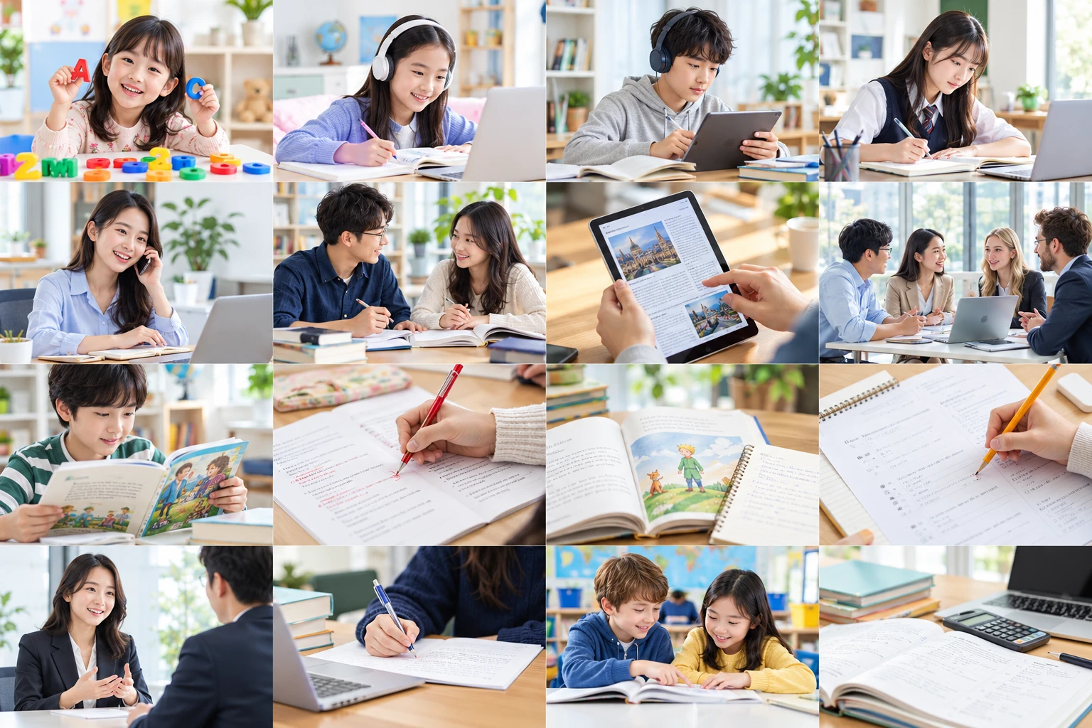 알파벳 블록으로 영어를 익히는 어린이 (AI 이미지)